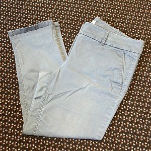 Loft gray cropped chino pants